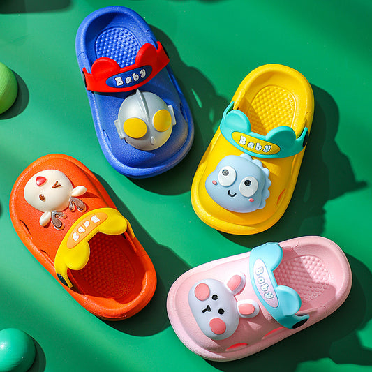 Cartoon Boys And Girls Soft-soled Non-slip Shoes Baby Sandals And Slippers