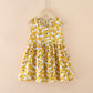 Princess Vest Skirt Girl Cotton Silk Dress Cotton Silk Western Style Summer Dress