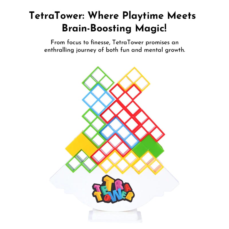 Tetra Tower Stacking Blocks Game, 48PCS