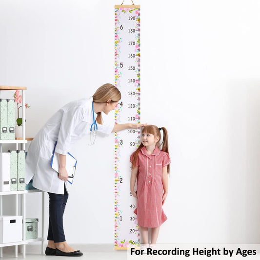 Baby Growth Chart Ruler for Kids Wood Frame