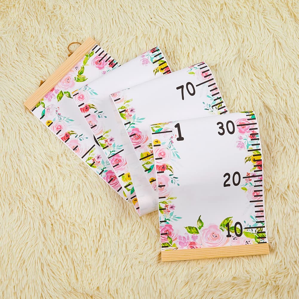 Baby Growth Chart Ruler for Kids Wood Frame