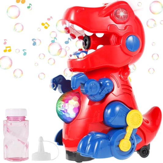 Automatic Bubble Machine for Toddlers, Bubble Maker Dinosaur Toys for Toddlers with Lights Sound Music, Bubble Toys for Boys Girls, Bubble Blower for Kids