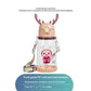 Deer Horn Design Cute Cartoon Sipper Water Bottle 600ml