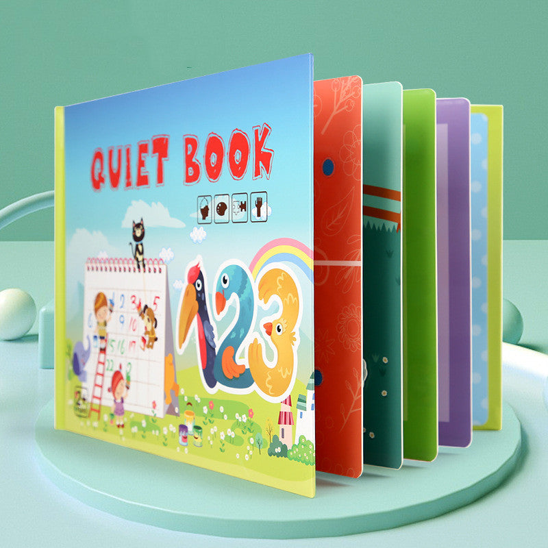 Children's Enlightenment Stickers Quiet Book Kindergarten Busy Book Handmade Material Paste Book Educational Toys