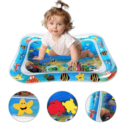 Baby Kids Water Play Mat Toys Inflatable Tummy Time Leakproof Water Play Mat