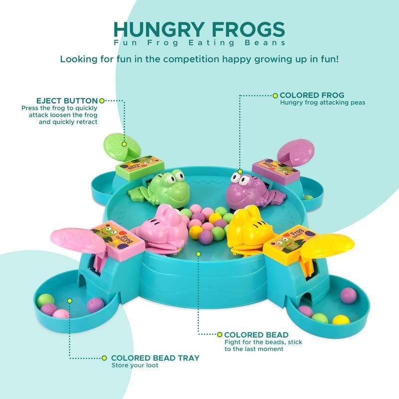 Fun Hungry Frog Eating Beans Games, Table Top Desktop Finger Toy Game