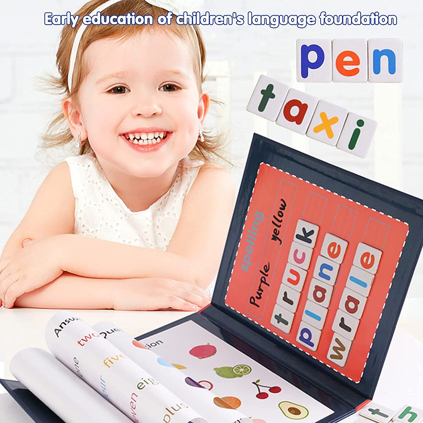 Magnetic Reusable Spelling Game for Kids