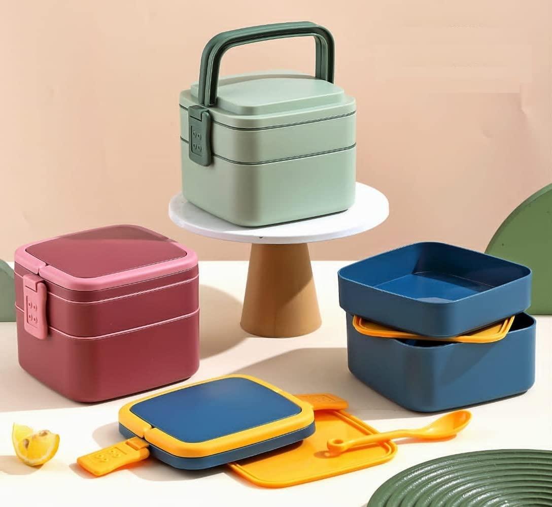 Double-Layer Airtight Square Lunch Box