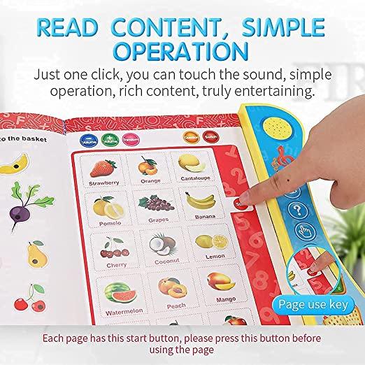 Interactive Educational English Phonetic Musical Practice Learning E-Book or Notebook for Kids Toddlers